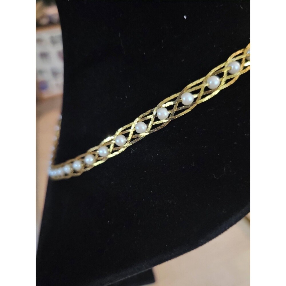 Vintage Avon Pearlesque Treasures Braided 18" Necklace - Picture 5 of 7